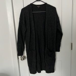 Forever 21 long dark gray cardigan